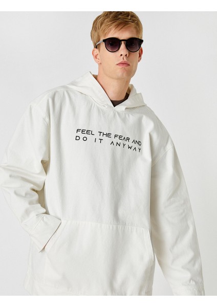 Baskılı Kapşonlu Sweatshirt