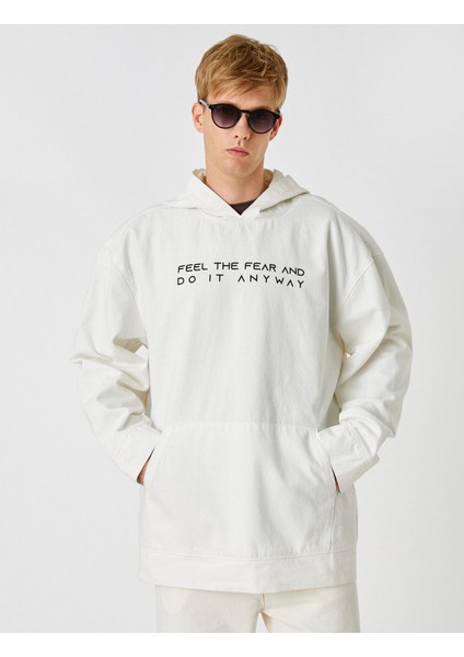 Baskılı Kapşonlu Sweatshirt
