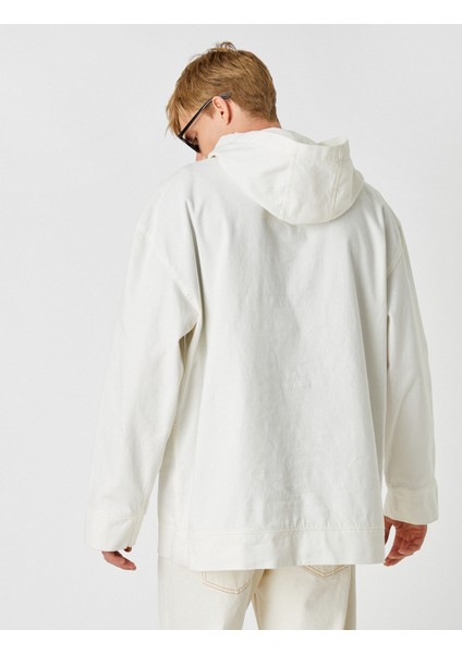 Baskılı Kapşonlu Sweatshirt