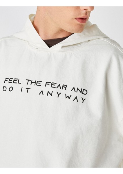 Baskılı Kapşonlu Sweatshirt