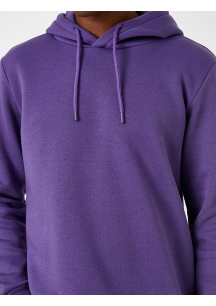 Basic Kapşonlu Sweatshirt