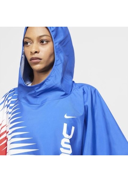 Team Usa Marathoner Hooded Jacket Kadın Yağmurluk - Rüzgarlık CV0431-657