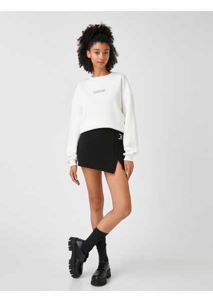 Slogan Baskılı Sweatshirt fiyatları