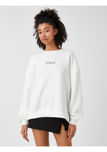 Slogan Baskılı Sweatshirt modelleri