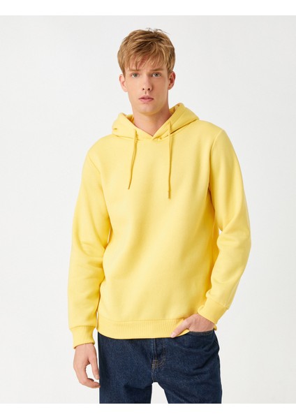 Basic Kapşonlu Sweatshirt