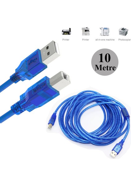 BK Teknoloji 10 Metre Usb2.0 Filtreli Yazıcı Tarayıcı Kablosu