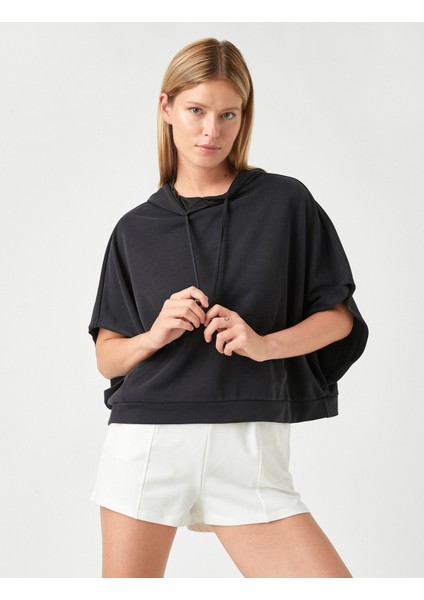 Oversize Sweatrshirt Kapüşonlu Cepli