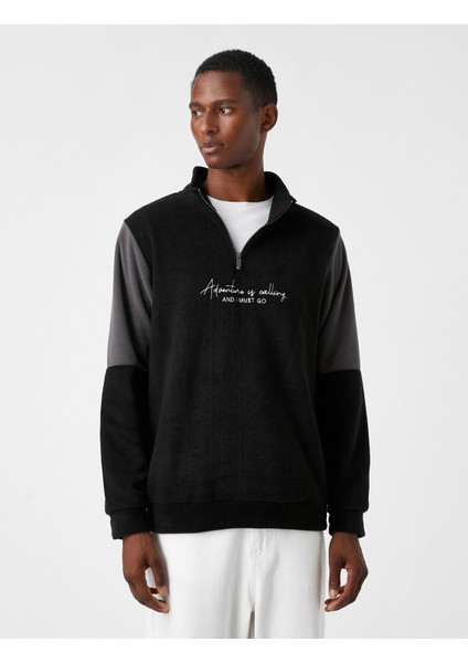 Yakası Fermuarlı Polar Sweatshirt modelleri