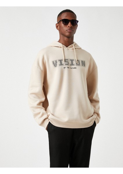 Baskılı Oversize Sweatshirt Şardonlu fiyatları