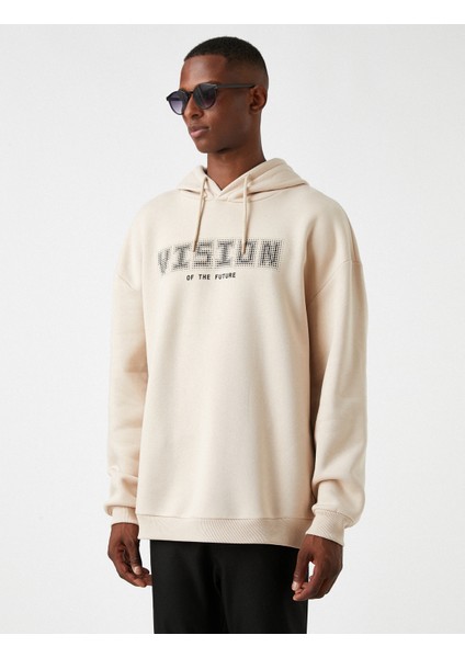 Baskılı Oversize Sweatshirt Şardonlu modelleri
