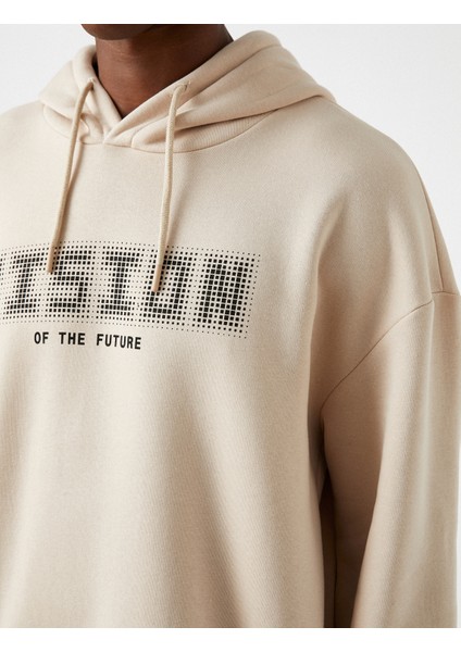 Baskılı Oversize Sweatshirt Şardonlu indirimleri