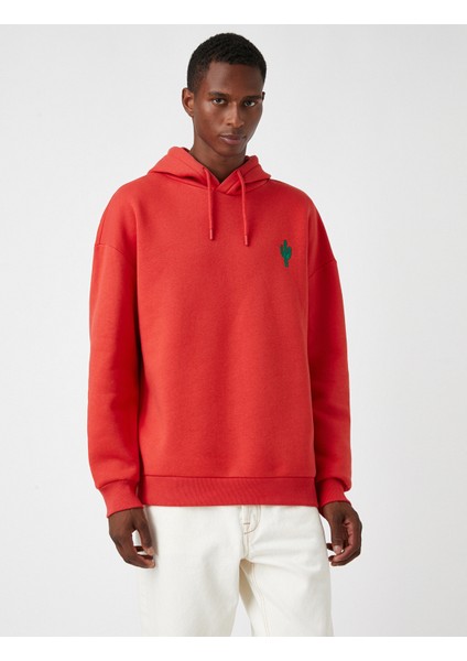 Kaktüs Işlemeli Kapşonlu Sweatshirt modelleri