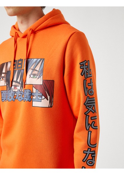 Baskılı Kapşonlu Sweatshirt indirimleri