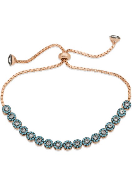 Gümüş Firuze Taşlı Asansör Bileklik fiyatları