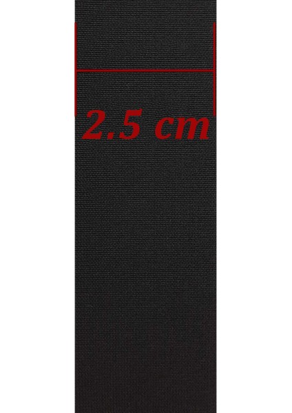 Lastik Paça Lastiği 2.5 cm 10 mt - Siyah