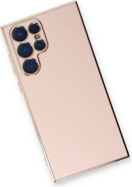 Samsung Galaxy S22 Ultra Kılıf Özel Tasarım Fit Kalıp Lüx Dizayn Silikon Kapak - Pembe fiyatları