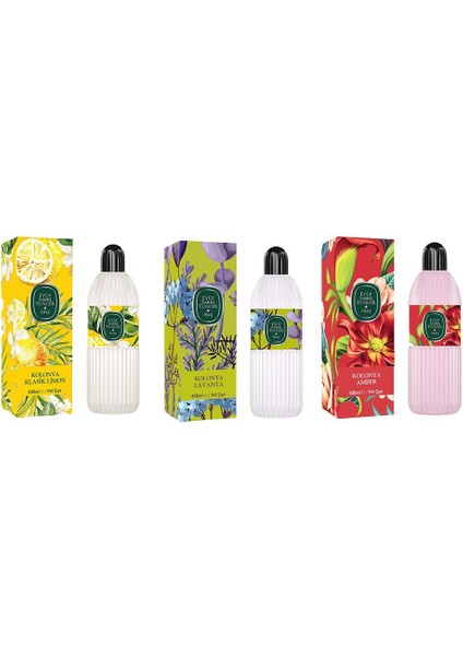 Kolonya Klasik Limon, Lavanta ve Amber Pet Şişe 400 ml