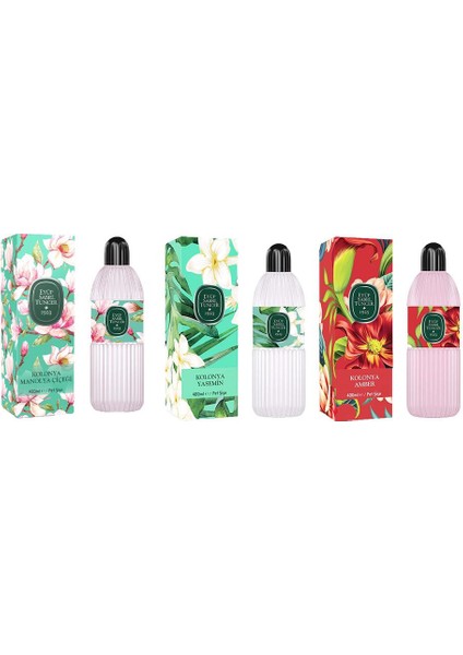 Kolonya Manolya Çiçeği, Yasemin ve Amber Pet Şişe 400 ml