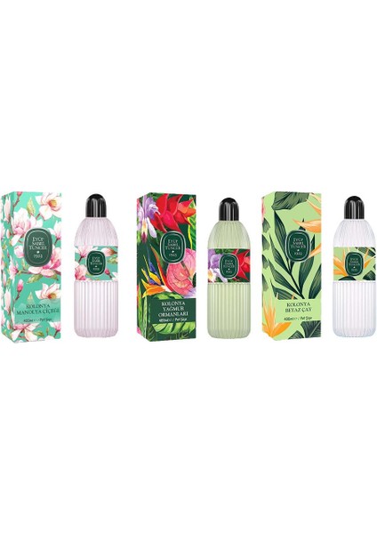 Kolonya Manolya Çiçeği, Yağmur Ormanları ve Beyaz Çay Pet Şişe 400 ml