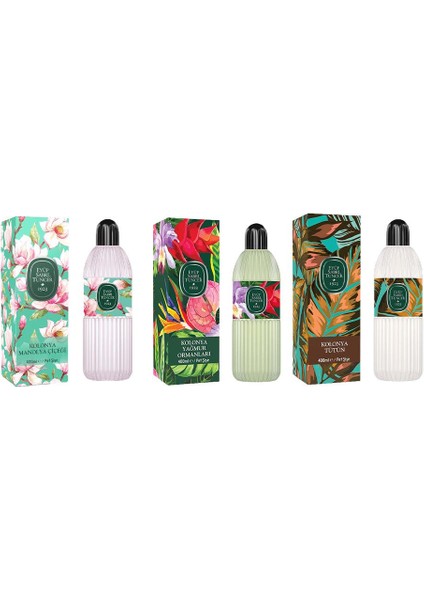 Kolonya Manolya Çiçeği, Yağmur Ormanları ve Tütün Pet Şişe 400 ml