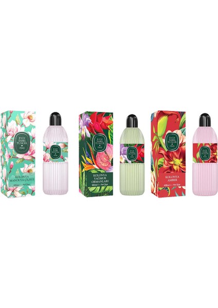 Kolonya Manolya Çiçeği, Yağmur Ormanları ve Amber Pet Şişe 400 ml