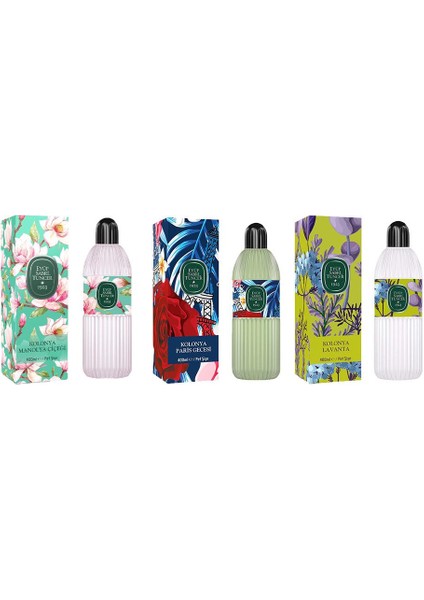 Kolonya Manolya Çiçeği, Paris Gecesi ve Lavanta Pet Şişe 400 ml