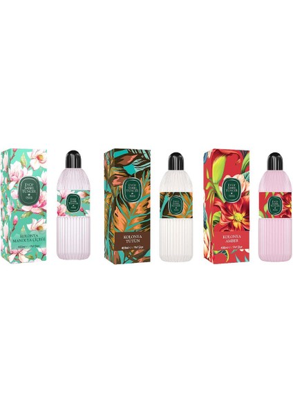 Kolonya Manolya Çiçeği, Tütün ve Amber Pet Şişe 400 ml