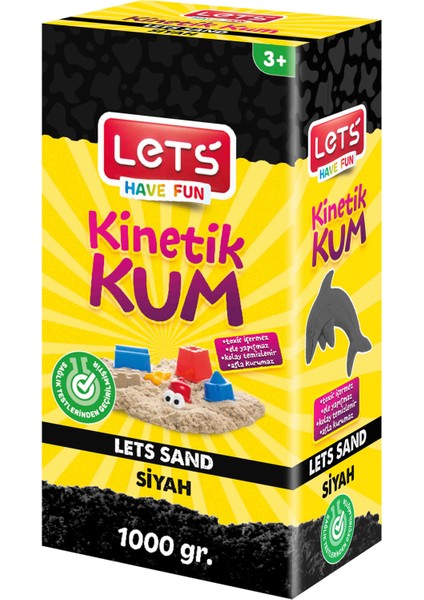 Kinetik Kum 1000 gr Siyah K. Kutu L-10169