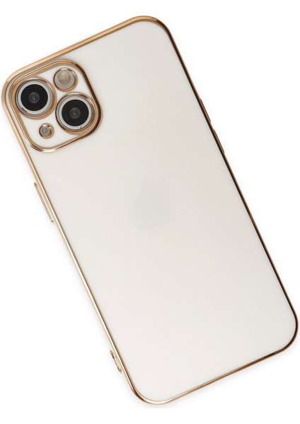 iPhone 13 Kılıf Özel Tasarım Fit Kalıp Lüx Dizayn Silikon Kapak - Beyaz modelleri