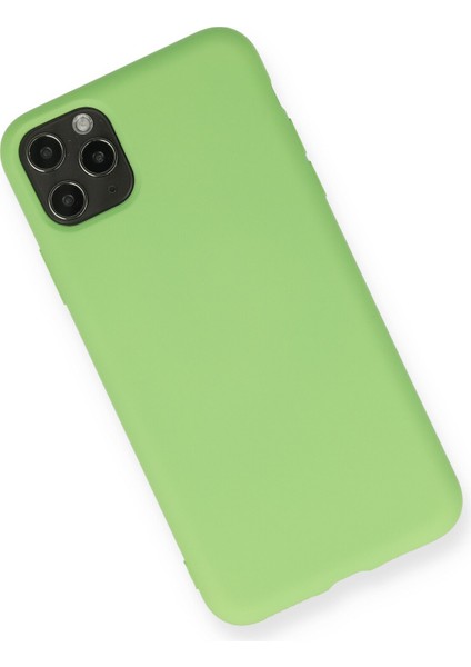 iPhone 11 Pro Max Kılıf Lansman Içi Kadife Lüx Tasarım Silikon Kapak - Yeşil fiyatları