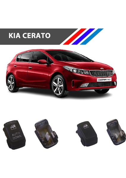 Kia Cerato Cam Düğme Kapağı 2 Adetli Set