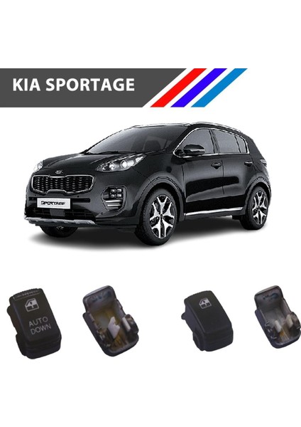 Kia Sportage Cam Düğme Kapağı 2 Adetli Set