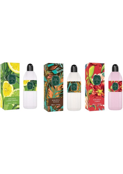 Kolonya Çeşme Limonu, Tütün ve Amber Pet Şişe 400 ml