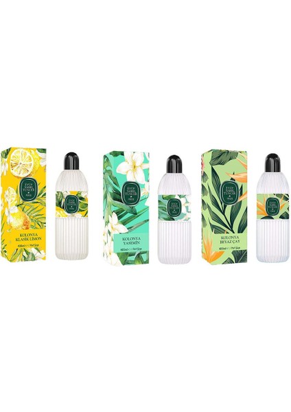 Kolonya Klasik Limon, Yasemin ve Beyaz Çay Pet Şişe 400 ml