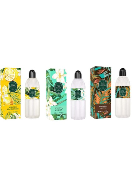 Kolonya Klasik Limon, Yasemin ve Tütün Pet Şişe 400 ml