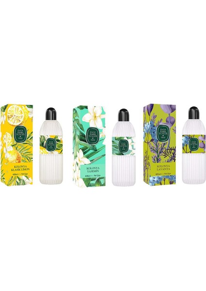 Kolonya Klasik Limon, Yasemin ve Lavanta Pet Şişe 400 ml