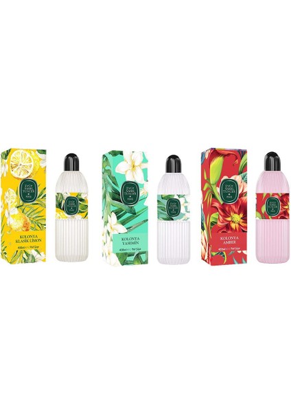 Kolonya Klasik Limon, Yasemin ve Amber Pet Şişe 400 ml