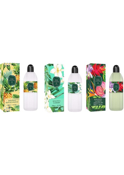 Kolonya Hawaii Ananas, Yasemin ve Yağmur Ormanları Pet Şişe 400 ml