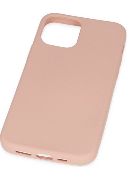 iPhone 11 Pro Kılıf Lansman Içi Kadife Lüx Tasarım Silikon Kapak - Pudra