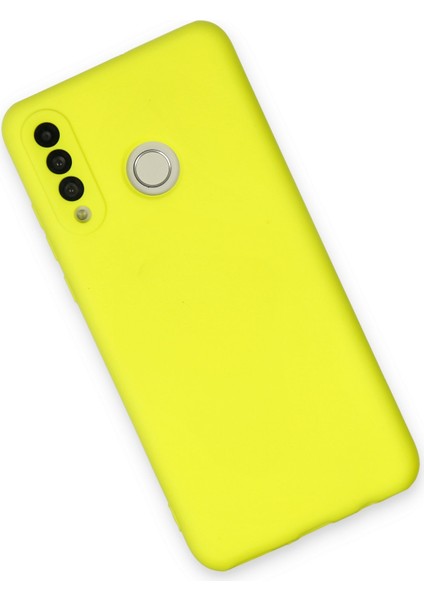 Huawei P30 Lite Kılıf Lansman Içi Kadife Lüx Tasarım Silikon Kapak - Sarı modelleri