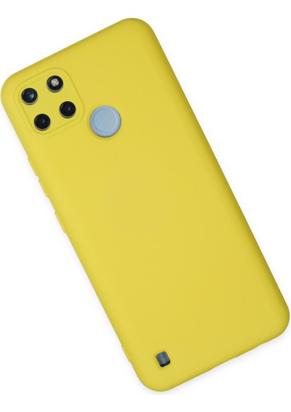 Realme C21Y Kılıf Lansman Içi Kadife Lüx Tasarım Silikon Kapak - Sarı fiyatları