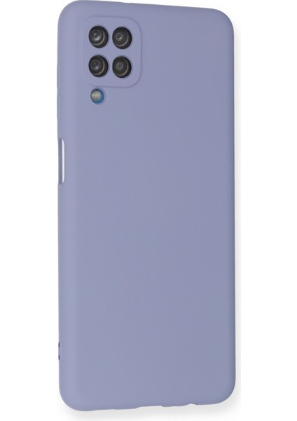 Samsung Galaxy A12 Kılıf Lansman Içi Kadife Lüx Tasarım Silikon Kapak - Lila fiyatları