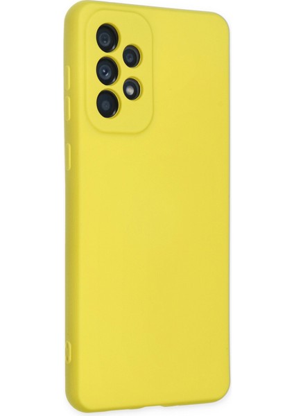Samsung Galaxy A23 4g Kılıf Lansman Içi Kadife Lüx Tasarım Silikon Kapak - Sarı fiyatları