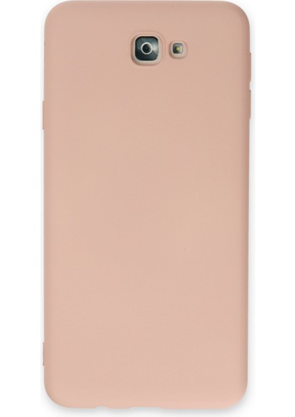 Samsung Galaxy J7 Prime Kılıf Lansman Içi Kadife Lüx Tasarım Silikon Kapak - Pudra