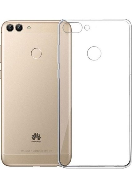 Huawei P Smart 2018 Kamera Korumalı Süper Silikon Kılıf Kırılmaz Ekran Koruyucu
