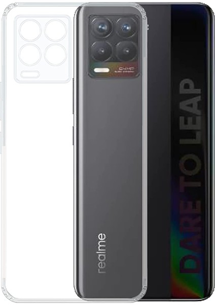 Realme 8 Pro Kamera Korumalı Süper Silikon Kılıf Ekran Koruyucu