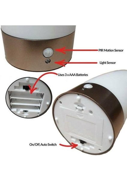 Pır Hareket Sensörü Gece Lambası LED Masa Lambaları Kablosuz Pille Çalışan Yatak Odası (Yurt Dışından) modelleri