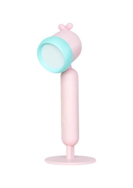 Çocuklar Masa Lambası Mini Sevimli Dokunuş Masaüstü Gece Lambası LED Başucu Çalışma Çalışma Okuma Lambası Karartma Bebek Işık Lambaları USB Şarj (PINK8094A) (Yurt Dışından)