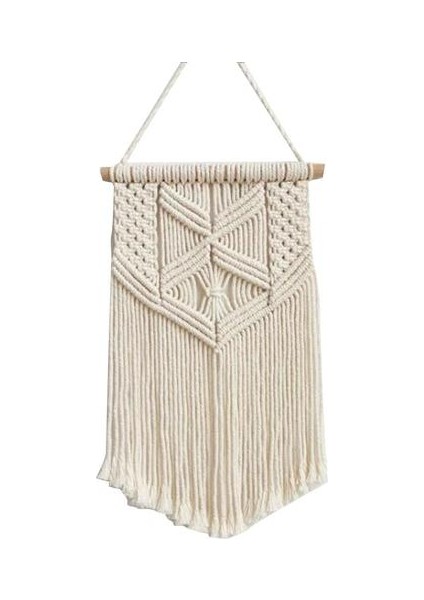 25 * 45 cm Nordic Makrome Dokuma Goblen Boho Chic Bohemian Duvar Asılı Ev Dekorasyon El Sanatları Pamuk Halat Dokuma Kapalı Sanat Odası Destek Dekoratif Gobiyeller (Yurt Dışından)