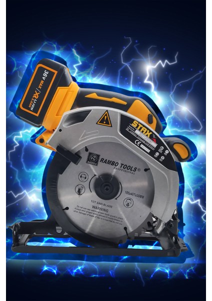 Kömürsüz Motor Çift Pistonlu 36V 5AH Çift Akülü Sunta Ahşap Kesme Daire Testere + 185 mm Bıçak fiyatları